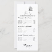 ラッシュラウンジ シンプルホワイト 料金表 (正面)