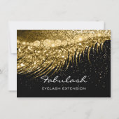 ラッシュラックスメイクアップ証明書ギフト金ゴールドグリッター (裏面)