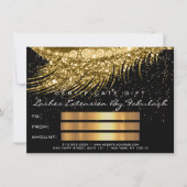 ラッシュラックスメイクアップ証明書ギフト金ゴールドグリッター (正面)