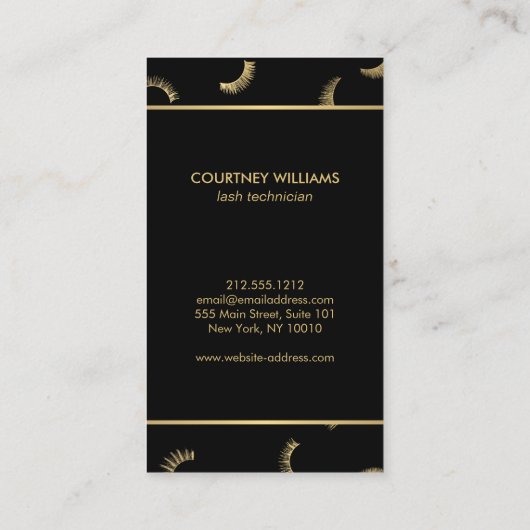 ラッシュラッシュの多くのサロンホワイト/ブラックアポイントメント 予約カード (裏面)