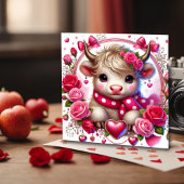 ラッシュローズハイランドカウバレンタインカード シーズンカード