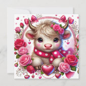 ラッシュローズハイランドカウバレンタインカード シーズンカード (正面)