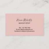 ラッシュ化粧アーティスト赤面ピンクハートロイヤリティ ロイヤリティカード (裏面)