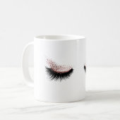 ラッシュ美しいメイクアップガールラッシュエクステンションバラマグ コーヒーマグカップ (正面左)