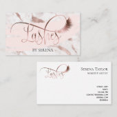 ラッシュ美しいメイクアップガールラッシュマーブルバラ金ゴールド 名刺 (正面/裏面)