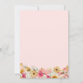 ラッシュ赤面ピンクイエローフローラ&ガウンキンセアニェラI 招待状 (裏面)