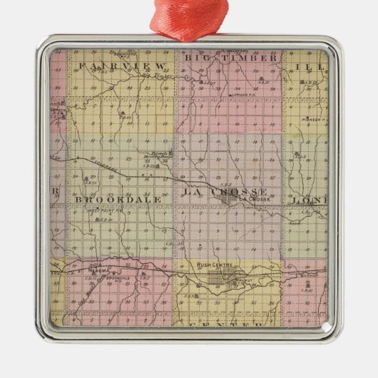 ラッシュ郡、カンザス メタルオーナメント (正面)