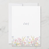 ラッシュ エレガント ワイルドフラワーズ ダスティーブルー ウェディング 招待状 (裏面)