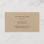 ラッシュ·クラフ素朴ト·化粧·アーティストまつげビジネス 名刺 (裏面)