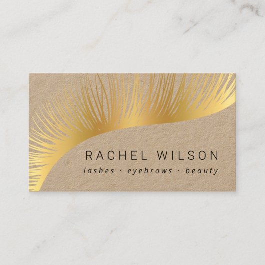 ラッシュ·クラフ素朴ト·金ゴールド化粧アーティストまつげ 名刺 (正面)