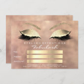 ラッシュ ピンクライン ローズゴールド メイク証明書 ギフト (正面/裏面)