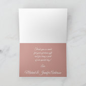 ラッシュ ピンク ゴールド ウォーターカラー フラワール サンクス サンキューカード (内部)