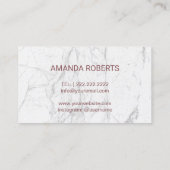 ラッシュ&ブロウズメイクアップアーティストバラ金ゴールド大理石 名刺 (裏面)