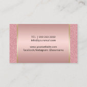 ラッシュ&ブロウズメイクアップアーティストモダンバラ金ゴールド 名刺 (裏面)