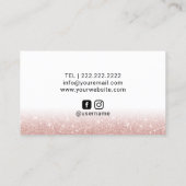 ラッシュ&ブロウズメイクアップアーティストモダンバラ金ゴールド 名刺 (裏面)