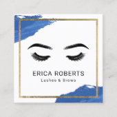 ラッシュ&ブロウズメイクアップアーティスト海軍リップスティックサロン スクエア名刺 (正面)