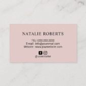 ラッシュ&ブローズバラ金ゴールドグリッター化粧アーティスト 名刺 (裏面)