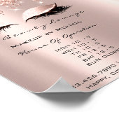 ラッシュ メイクオープン 営業時間 サロン ローズ ドリップススパーク ポスター (角)