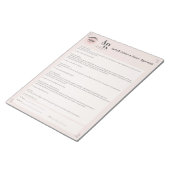 ラッシュ＆メイク　まつげエクステンション　免責同意書 ノートパッド (アングル)