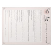 ラッシュ＆メイク　まつげエクステンション　免責同意書 ノートパッド (正面)