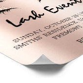 ラッシュ メイク ビューティ トリートメント イベント ローズ ポスター (角)