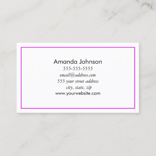 ラッシュ&口紅化粧 名刺 (裏面)