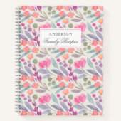 ラッシーフローラパーソナライズされたファミリーレシピブック ノートブック (正面)