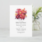 ラッシーレッドフローラ結婚のリハーサルディナー 招待状 (スタンド正面)