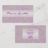 ラッシーレースヴィンテージファッションデザイナーカード 名刺 (正面/裏面)