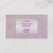 ラッシーレースヴィンテージファッションデザイナーカード 名刺 (裏面)