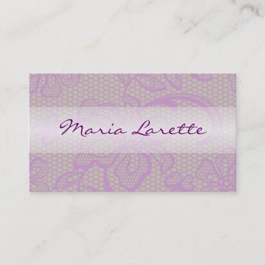 ラッシーレースヴィンテージファッションデザイナーカード 名刺 (正面)