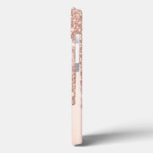 ラッスタイリッシュシュフェイクグリッターバラ金ゴールドドリップ Case-Mate iPhoneケース (裏面 / 左)