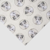 ラッセルテリア絵を描ーのラフオリジナルドッグアート 薄葉紙 (詳細)