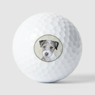 ラッセルテリア絵画ラフのオリジナル- Dog Art ゴルフボール