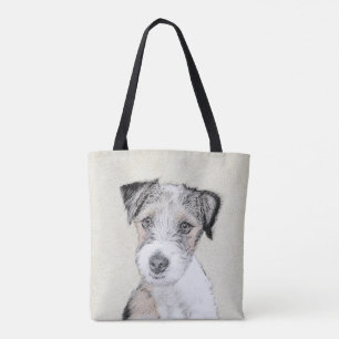 ラッセルテリア絵画ラフのオリジナル- Dog Art トートバッグ
