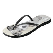 ラッセルテリア絵画ラフのオリジナル- Dog Art ビーチサンダル (アングル)