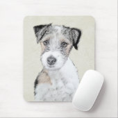 ラッセルテリア絵画ラフのオリジナル- Dog Art マウスパッド (マウス)
