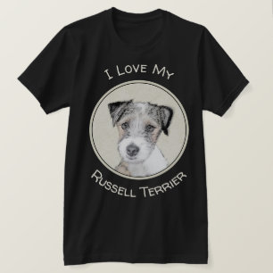 ラッセルテリア絵画ラフのオリジナル- Dog Art Tシャツ