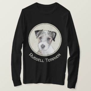 ラッセルテリア絵画ラフのオリジナル- Dog Art Tシャツ