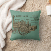 ラッセル及び会社の蒸気牽引機関1889 クッション (ブランケット)