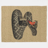 ラッセル音のヘビ フリースブランケット (正面(横))