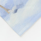 ラッセル・テリアが雪のクリスマスを過ごした フリースブランケット (角)