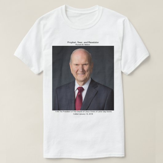 ラッセル・ネルソン大統領 Tシャツ (デザイン正面)