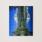 ラッセン山はマンザニタ湖の上に位置する ジグソーパズル (縦)