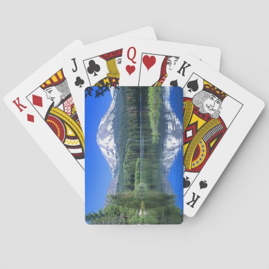 ラッセン山はマンザニタ湖を越えてそびえ立つ トランプ (裏面)