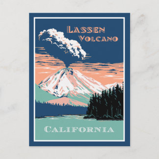 ラッセン火山カリフォルニア ポストカード