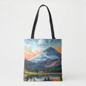 ラッセン火山カリフォルニアUSAヴィンテージ旅行 トートバッグ (正面)