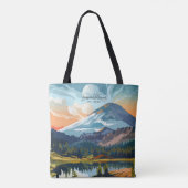 ラッセン火山カリフォルニアUSAヴィンテージ旅行 トートバッグ (裏面)