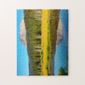 ラッセン火山国立公園のハットレイク ジグソーパズル (縦)