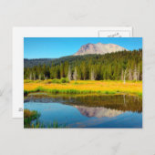 ラッセン火山国立公園のハットレイク ポストカード (正面/裏面)